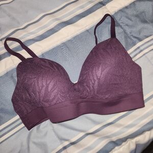 Soma Deep Purple Lace Wireless Bra